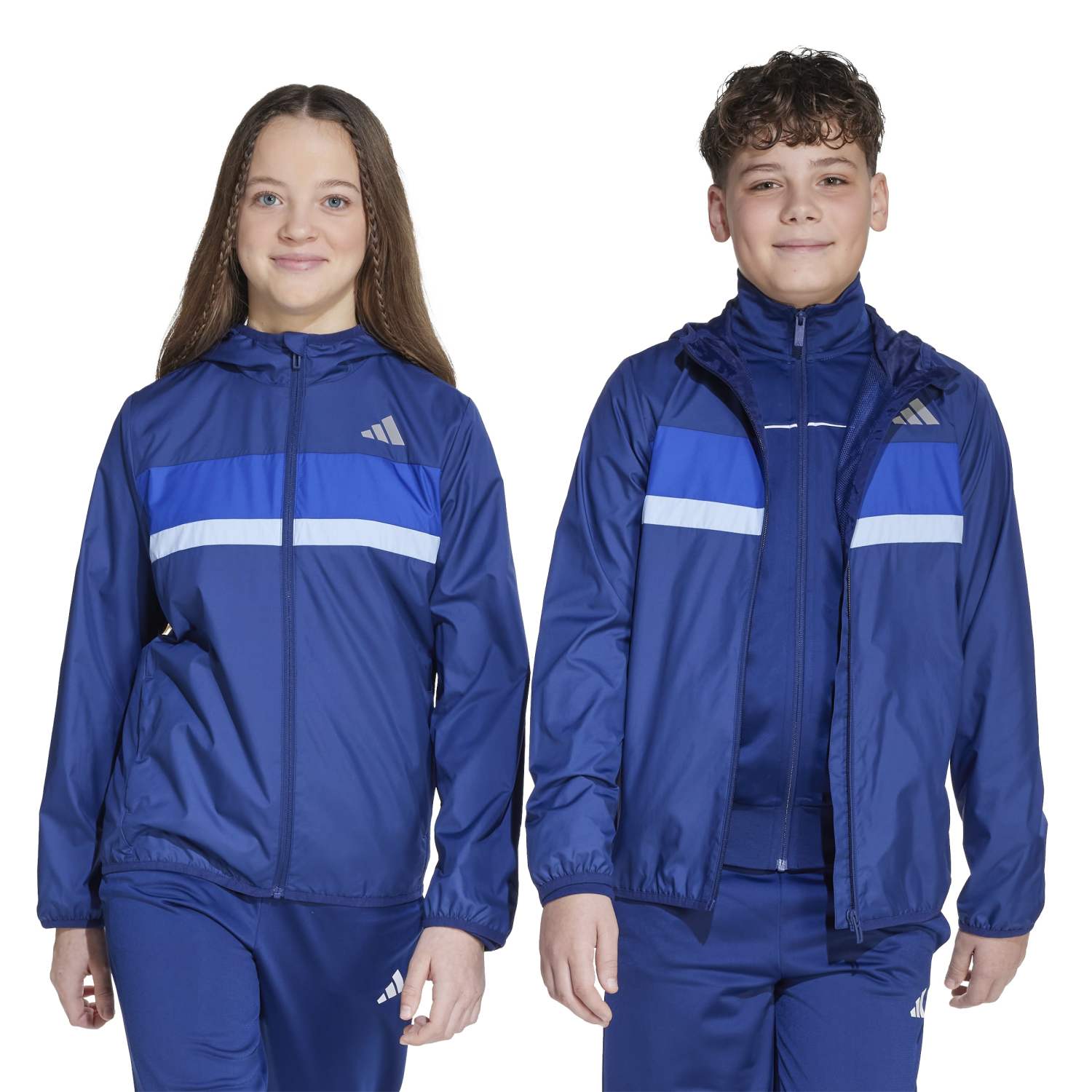 Kids adidas Tiberio Windbreaker Dark Blue